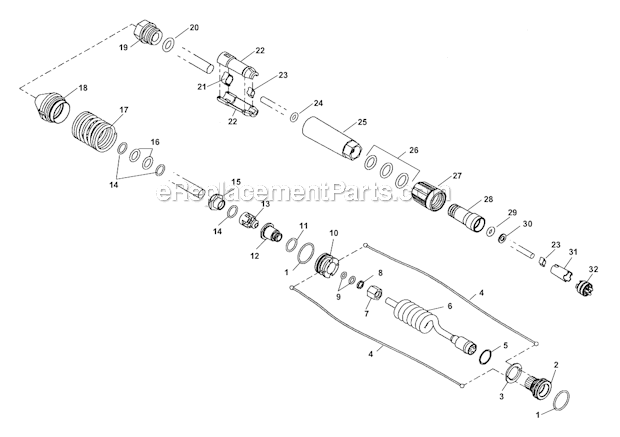 Regular Push Cable Diagram and Parts List for  Ridgid Drain Cleaner