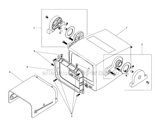 Toolbox Monitor 3 Diagram and Parts List for  Ridgid Drain Cleaner