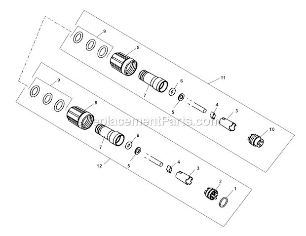Interconnect Cord Diagram and Parts List for  Ridgid Drain Cleaner