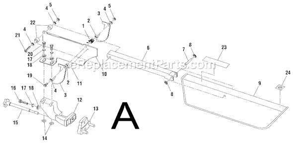 Page A Diagram and Parts List for  Ridgid Table Saw