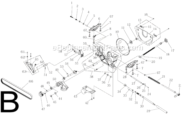Page B Diagram and Parts List for  Ridgid