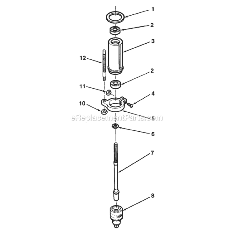 Page C Diagram and Parts List for  Rikon Drill Press