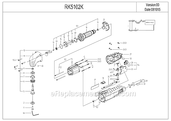 Page A Diagram and Parts List for  Rockwell Multi-Tool