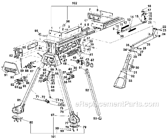 Page A Diagram and Parts List for  Rockwell Sawhorse