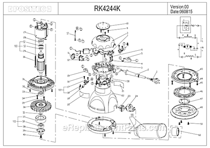 Page A Diagram and Parts List for  Rockwell Sander Polisher