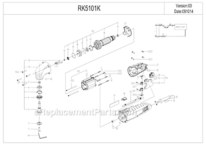Page A Diagram and Parts List for  Rockwell Multi-Tool