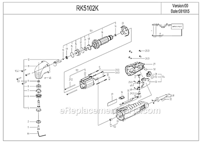 Page A Diagram and Parts List for  Rockwell Multi-Tool