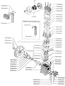 Page B Diagram and Parts List for  Rolair Compressor