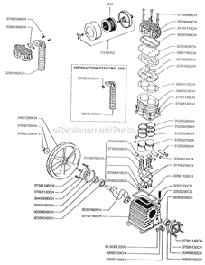 Page B Diagram and Parts List for  Rolair Compressor