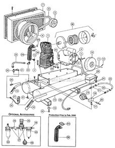 Page A Diagram and Parts List for  Rolair Compressor