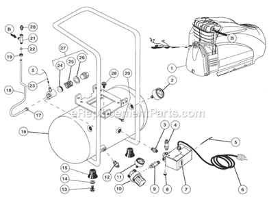Part Location Diagram of U3002 Rolair Regulator