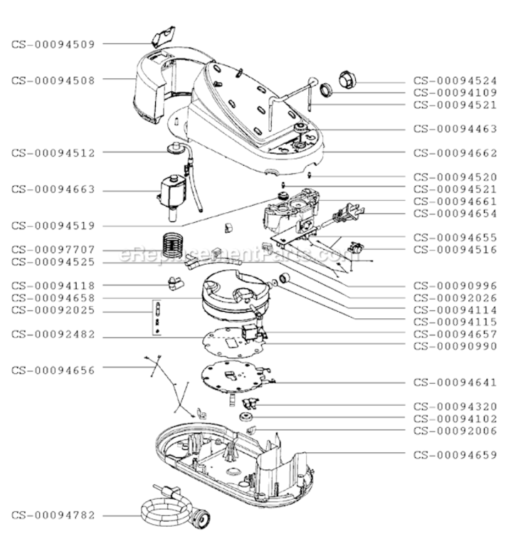 Page B Diagram and Parts List for  Rowenta Iron