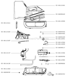 Part Location Diagram of CS-00094782 Rowenta Pipe