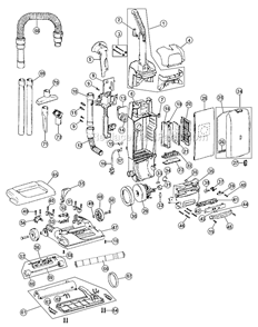 Page A Diagram and Parts List for  Royal Upright Vacuum