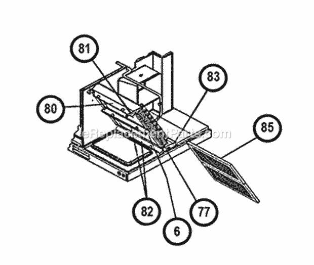 Evaporator Coil - Filter Parts 036-060 Diagram and Parts List for  Ruud Heater