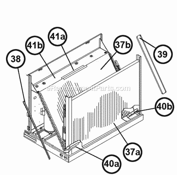 Condenser Coil Assembly 072-151 Diagram and Parts List for  Ruud Heater