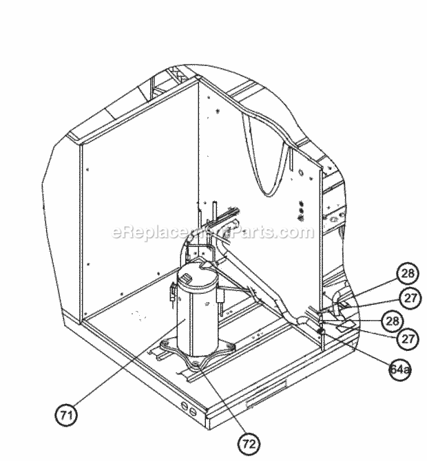 Compressor And Refrigeration Components Diagram and Parts List for  Ruud Heater