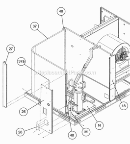 Corner Panels Diagram and Parts List for  Ruud Air Conditioner
