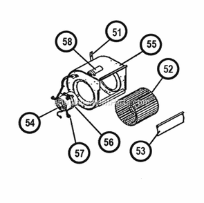Blower Parts - Direct Drive Diagram and Parts List for  Ruud Heater