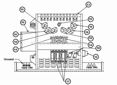 Electrical Assembly Diagram and Parts List for  Ruud Air Conditioner