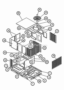 Exploded View Diagram and Parts List for  Ruud Heater