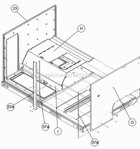Rear Post - Bulkhead Diagram and Parts List for  Ruud Air Conditioner