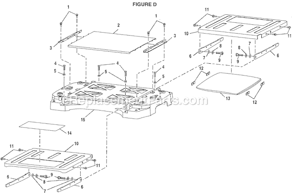 Page D Diagram and Parts List for  Ryobi Planer Jointer