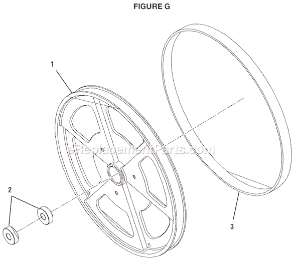 Page G Diagram and Parts List for  Ryobi Band Saw