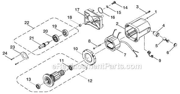 Page K Diagram and Parts List for  Ryobi Table Saw