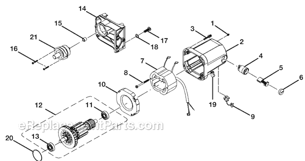 Page F Diagram and Parts List for  Ryobi Table Saw