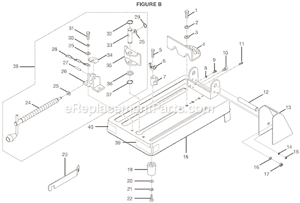 Page B Diagram and Parts List for  Ryobi