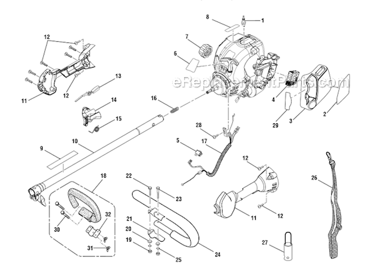 Page A Diagram and Parts List for  Ryobi Trimmer
