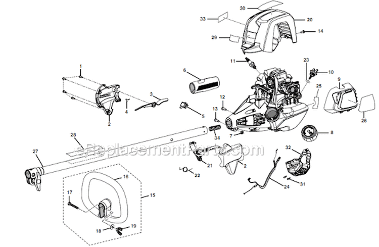 Page A Diagram and Parts List for  Ryobi Trimmer