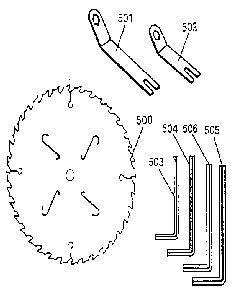 Replacement Diagram and Parts List for  Ryobi Table Saw