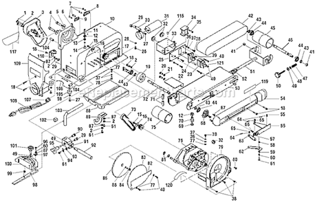Part Location Diagram of BD46071 Ryobi Nut M6