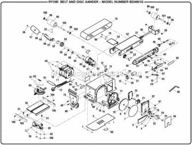 Part Location Diagram of 080027003903 Ryobi Disc Direction And Warning Label