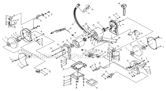 Page A Diagram and Parts List for  Ryobi Angle Grinder