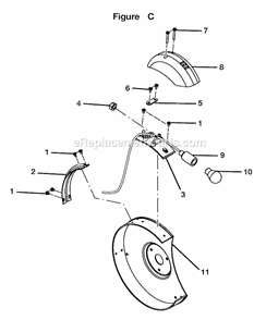 Page C Diagram and Parts List for  Ryobi Angle Grinder