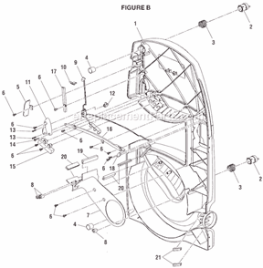Page B Diagram and Parts List for  Ryobi Band Saw