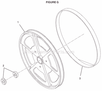 Page G Diagram and Parts List for  Ryobi Band Saw