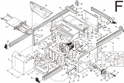 Page F Diagram and Parts List for  Ryobi