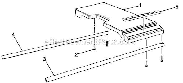 Page E Diagram and Parts List for  Ryobi Table Saw