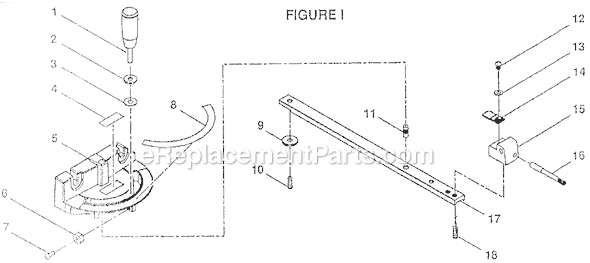 Page I Diagram and Parts List for  Ryobi Table Saw