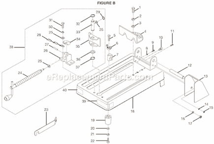 Page B Diagram and Parts List for  Ryobi