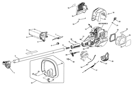 Figure A Diagram and Parts List for (Rev 01)(090432041)(2020-09) Ryobi Trimmer