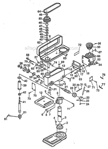 Page A Diagram and Parts List for  Ryobi Drill Press