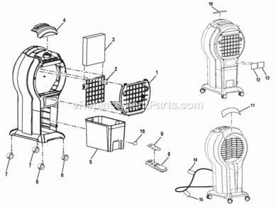 Part Location Diagram of 039454001004 Ryobi Water Tank