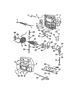 Fig-0 Diagram and Parts List for  Ryobi Saw