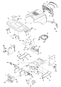 Page B Diagram and Parts List for 96016000400 Ryobi Lawn Tractor