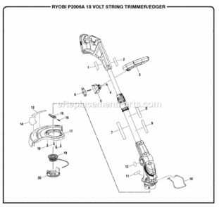 Part Location Diagram of 940115125 Ryobi Data Label
